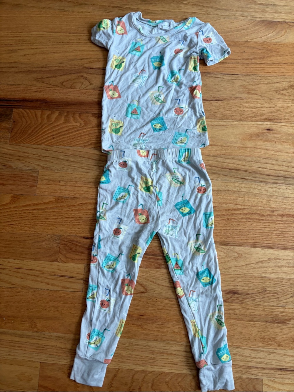Angel Dear Kids Pajama Set with Juice Box Print